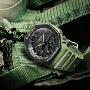 Casio G-Shock GA-2110SU-3A Army Green Resin Band Men Sports Watch